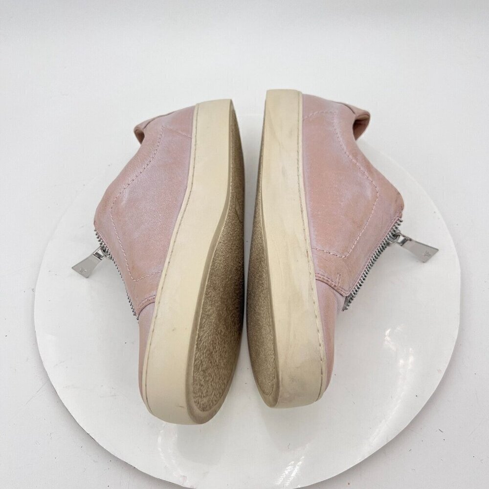Frye Rebel Lena Zip Women Size 8M Pink Soft Leather Front Zip Casual Shoes - Picture 7 of 12